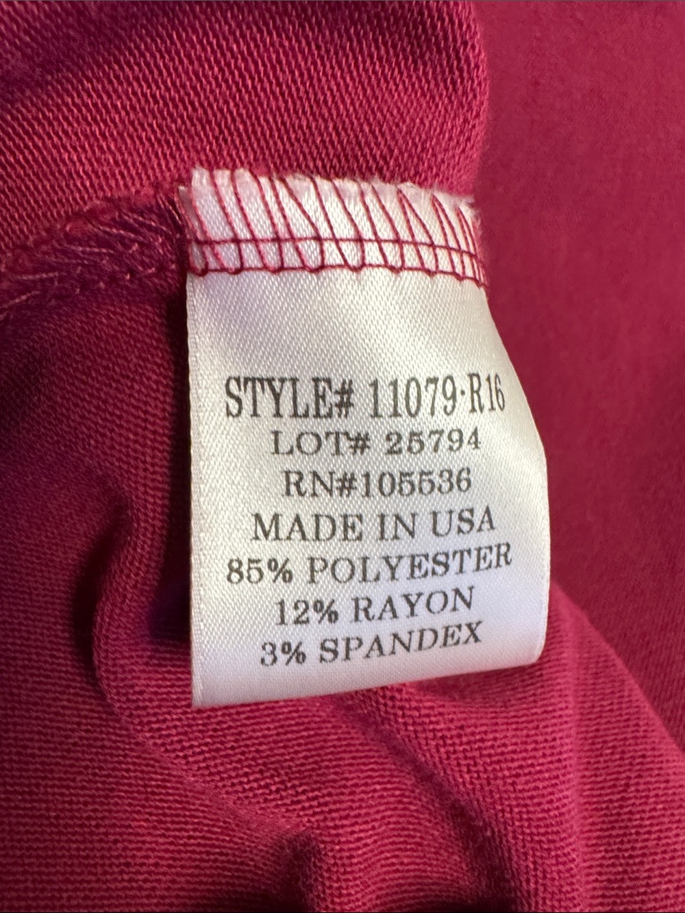 Slinky Brand Scoop Neck Long Sleeve Top - Magenta - Picture 6 of 6